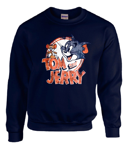 Sudadera Básica Dtf Tom Y Jerry Dibujos Animados Mod. 1
