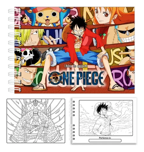 Kit Livro De Colorir One Piece Conjunto De Canetas 60 Cores