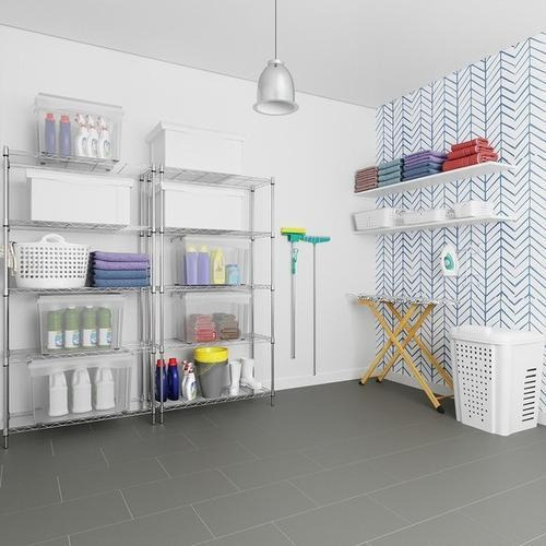 Estante organizador multiusos de acero cromado de lujo, 180 x 90 x 35 cm