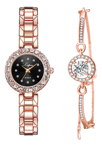 Reloj De Cuarzo Empresarial Con Pulseras Para Mujer Jewelry