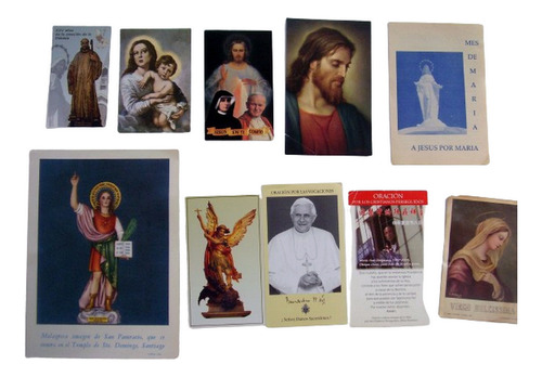 10 Tarjetas Religiosas Bolsillo Pocket Set 9