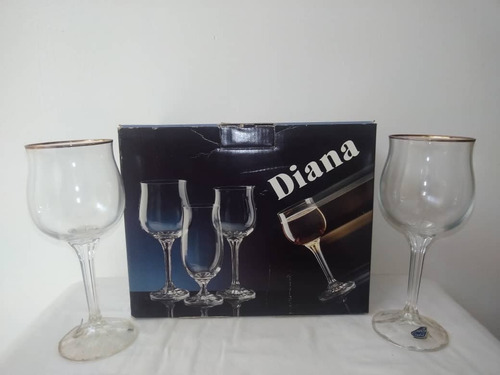 Copas De Cristal De Bohemia Diana De 230 Ml.