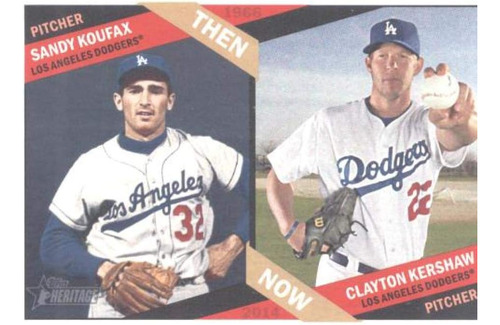 2015 Topps Heritage Entonces Y Ahora Tan-6 Clayton Koufax Do