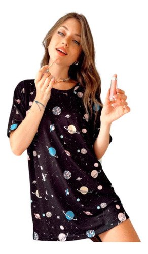 Remerón Camisón Mujer Verano Manga Corta Galaxy