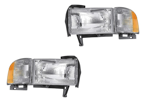 Par Faros Dodge Pickup Ram 1994 1995 1996 - 2002  Depo Qwe