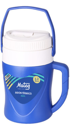 Bidon Termico 2.2 Litros Con Pico Terere Camping Color Azul