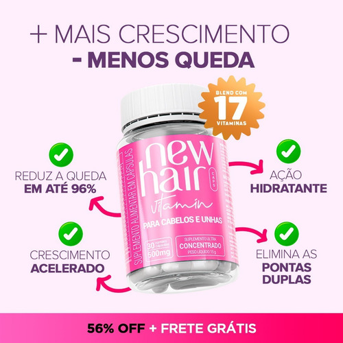 Imagem 2 de 5 de New Hair Caps - Tratamento 180 Dias