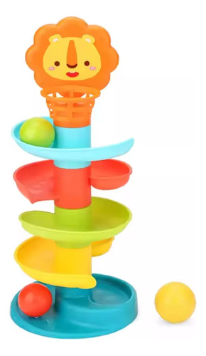 Juego Didactico En Forma De Torre Con Tobogan Roll Ball