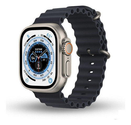 Relógio Smart Watch W68 Ultra Series 8 Android Ios Microwear Cor Da Pulseira Preto Cor Do Bisel Preto Desenho Da Pulseira Furado Com Espaços