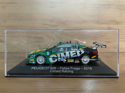 Miniatura Stock Car Peugeot 408 2016 1:43 - Felipe Fraga Verde