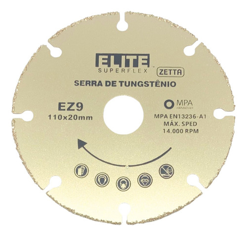 Disco De Corte Tungstênio Para Madeira - 110x20mm