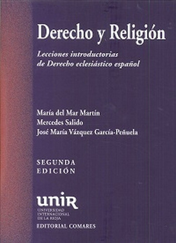 Libro Derecho Y Religiã³n : Lecciones Introductorias De D...