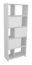 Comprar Biblioteca Estantería Moderna Madera Melamina Con Puertas Color Blanco