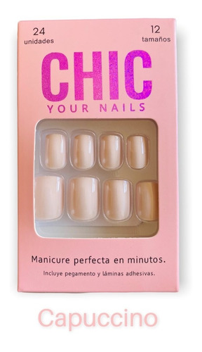 Manicure Capuccino.uñas Postizas,press On Chic Your Nails