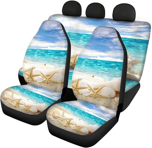 Sea Shell Ocean Beach Scene Bucket Seat Cover  Ctor De ...