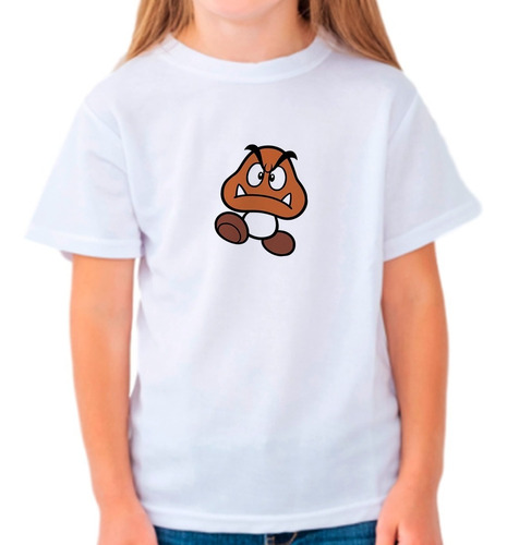 Franela Sublimada Para Niños Unisex Goomba Hongo Malo