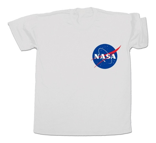 Remera Logo Nasa Unisex Algodón Multicolor