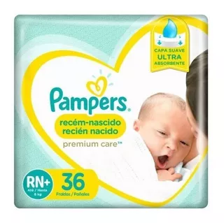 180 Pañales Pampers Recien Nacido Suave (3 - 6 Kg)