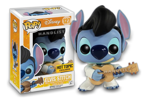 Figura De Acción Exclusiva De Elvis Stitch De Funko Pop De D