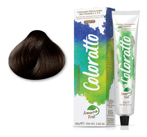  Coloração Sem Amônia Coloratto Itallian 60g Profissional Nome 6.7 Louro Escuro Marron (Chocolate) Tom 0.66