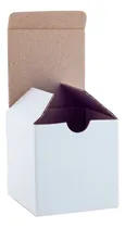 Comprar 100 Cajas Chicas 6.5x6.5x6.5 Cartón Micro Corrugado Armable Color Blanco