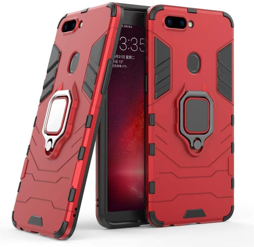 Funda Para Oppo R11s Soporte De  Anillo Metalico.roja