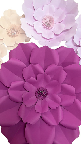 Flores Y Hojas Decorativas Fiestas De Cartulina X13u.