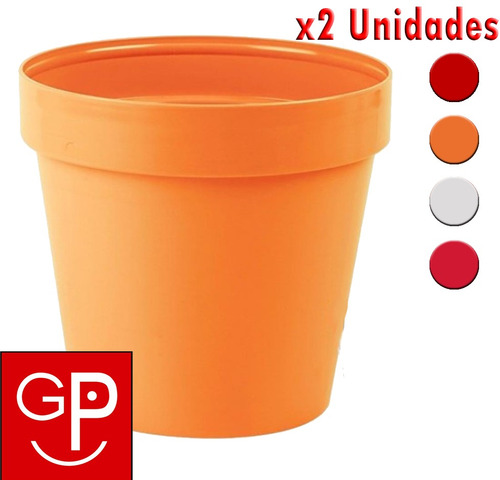 Maceta 25cm Italy Colores Varios Classic Idel X 2 Unid. G P