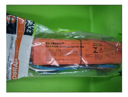 Reator Eletronico 2x16w T8 127/220V Ez-tronic Ez-a Plus Osram