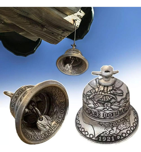 Para Ziryxq New Silver Dollar Bell Silver Coin Bells.