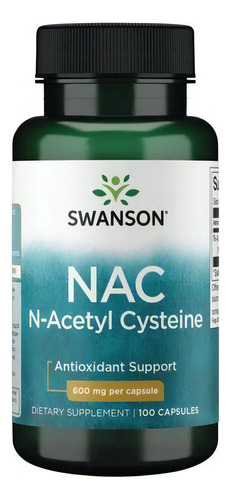 N-acetyl Cysteine (nac) 600 Mg X 100 Caps - Superior!! Sabor No Aplica