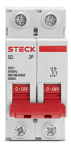 Disjuntor Bipolar 2p Steck 63 Amperes Curva C