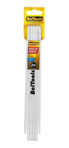 Metro Duplo 2m De Plástico Branco Beltools