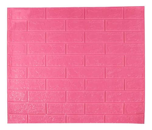 Lamina Decorativa Panel Ladrillo Rosa 10 Pzs Decoform Color Fucsia