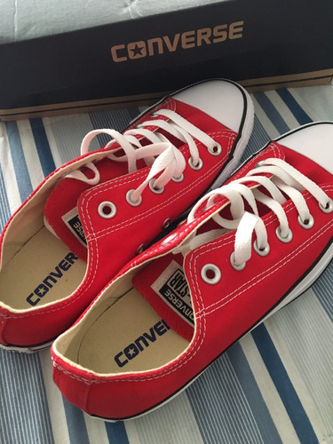 Zapatillas Converse Rojas 37.5 Importadas Originales En Caja | Mercado Libre