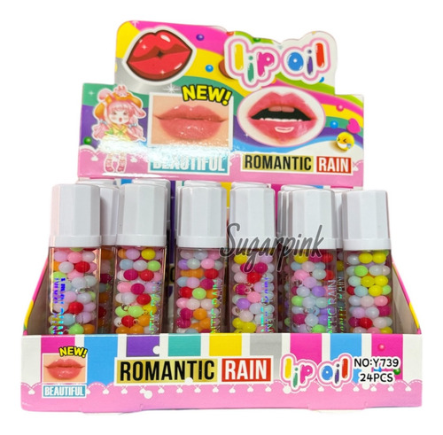 Lip Gloss Con Perlinas Sparckles Mayoreo 24 Pz Transparente