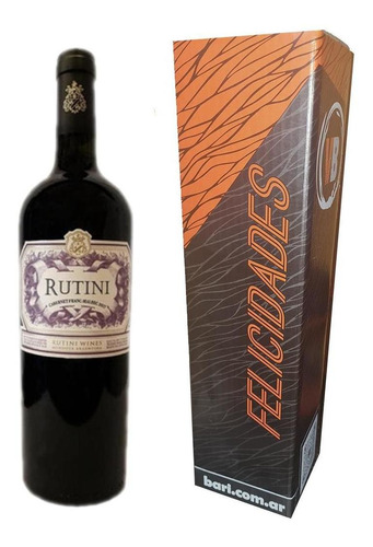 Estuche Regalo X1 Vino Rutini Cabernet Franc Malbec