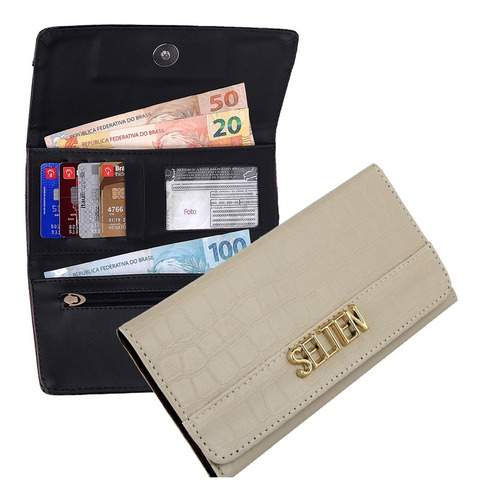 Imagem 5 de 5 de Bolsa De Ombro Com Carteira Feminina E Necessaire Frete Grts