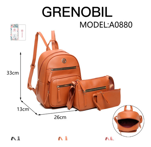 Morral De Dama 3 Piezas Grenobil (a0880)