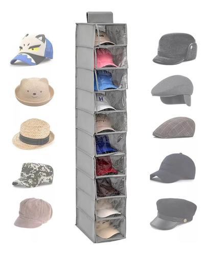 Organizadores Bolsa Almacenamiento Gorra Béisbol Colgar Gris