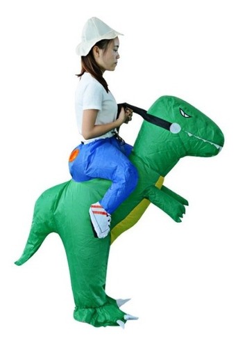 Imagen 5 de 6 de Disfraz Inflable Dinosaurio Adultos Fiesta Halloween