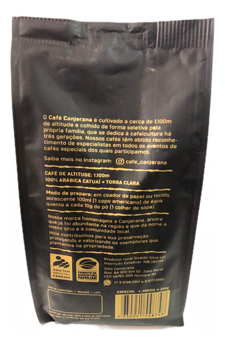 Café Canjerana Especial 100% Arábica Moído