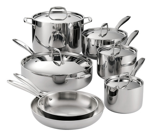 Sartén Acero Inoxidable Apta Inducción Set Utensilios Cocina
