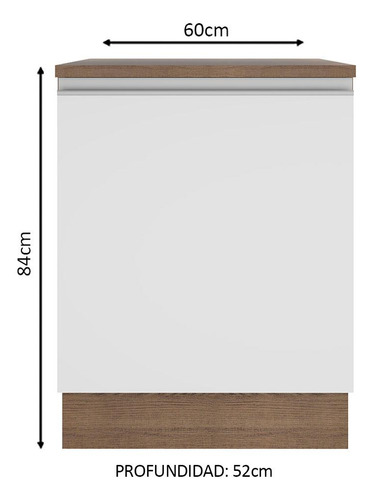 Mueble De Cocina Madesa Glamy 60 Cm 1 Puerta