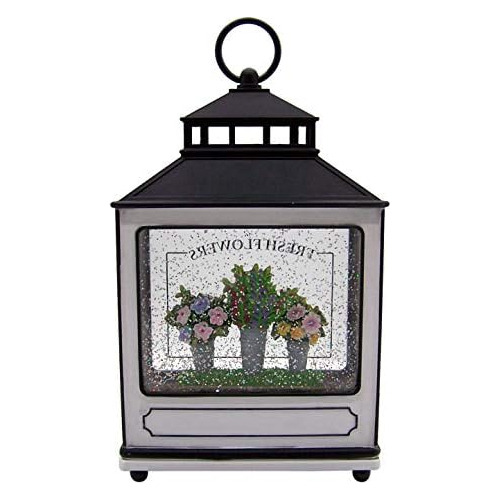 Farol De Agua Flores Frescas De 11 Pulgadas