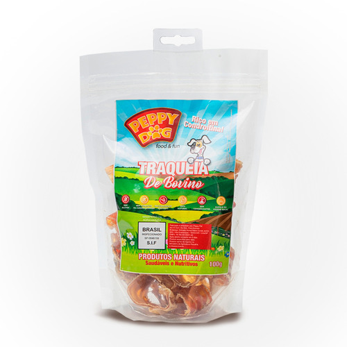 Petiscos Traqueia De Bovino 100g Peppy Dog