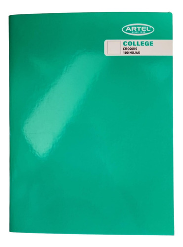 Cuaderno College Croquis Verde 100 Hjs. Artel