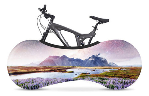 Funda Cobertor Elástico Para Bicicleta Diseño Mountains