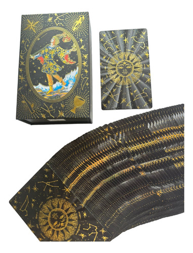 Gold Foil Tarot Holográfico Cartas Rider Mazo