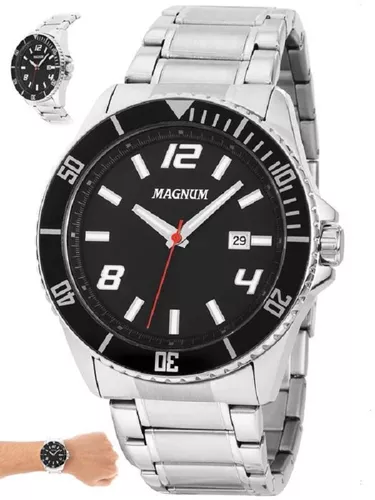 Relógio Magnum Masculino Prata Ma33077t